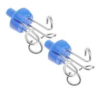 POPETPOP Ganci per Porta Infusione in Acciaio Inox 2 Pezzi, Accessori per Supporto Flebo Resistenti e Pratici, per Uso Ospedaliero e Cliniche