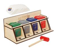 POPETPOP Giocattolo Educativo in Legno Fai da Te per la Raccolta Differenziata dei Rifiuti Set Didattico per per Imparare a Separare i Rifiuti Gioco Interattivo per lo Sviluppo Motorio e