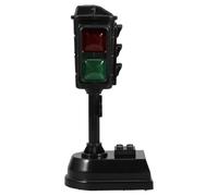 POPETPOP Giocattolo Semaforo Stradale Interattivo con Suoni, Nero, Plastica | Versione Educativa senza Batteria, per Auto Giocattolo e Tappeti, Dimostrazioni in Aula, Regole Stradali