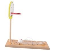 POPETPOP Gioco da Tavolo Basket in Legno Mini per Adulti Giocattolo Interattivo per Sviluppo Creatività e Coordinazione Occhio-mano Set Sportivo Portatile per Famiglie