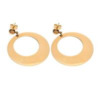 POPETPOP Grandi Orecchini Pendenti Circolari in Acciaio Inossidabile Resistenti Design Vintage Geometrico Rotondo Minimalista Gioielli di Moda Versatili per Donna