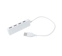 POPETPOP Hub USB Porta Estensore Ultra Sottile Plug Play per Laptop PC Desktop Adattatore Multipresa di Driver Supporto Hot Swap e Otg Colore Chiaro