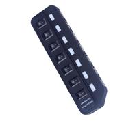 POPETPOP Hub USB Porte Supporto Dati Splitter Design LED Autonomo Protezione da Sovraccarico Compatto e Leggero per Trasporto e Utilizzo Ovunque