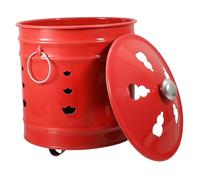 POPETPOP Inceneritore Smaltato da Giardino Secchio Sacrificio Bruciatore Barile Compatto Resistente per Cortile Casa Culto e Combustione Foglie e Carta Stile Casuale