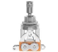 POPETPOP Interruttore a Leva per Chitarra Elettrica 3 Vie Argento con Pomello Cilindrico in Ferro, Controllo Preciso del Tono e Compatibilità per Chitarristi DIY