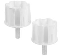 POPETPOP Kit 2 Pezzi Accessori per Tenda da Sole Assi Quadrate e Rotonde, Supporto Resistente alle Intemperie in Plastica e Ferro per Giardino e Terrazza