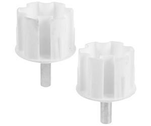 POPETPOP Kit 2 Pezzi Accessori per Tenda da Sole Assi Quadrate e Rotonde, Supporto Resistente alle Intemperie in Plastica e Ferro per Giardino e Terrazza