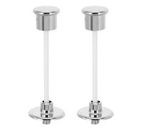 POPETPOP Kit 2 Pezzi Pulsante di Scarico del Wc in Metallo Resistente, Leva di Ricambio per Cassetta Water Compatibile Diversi Modelli, Accessorio Bagno per Controllo Scarico e Risparmio