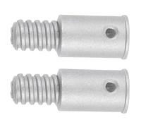 POPETPOP Kit 2 Pezzi Punte Filettate in Metallo per Manico Scopa a Spinta, Adattatore per Asta di Prolunga, Ricambio per Strumenti di Pulizia Casa e Ufficio, Testa Resistente Antiruggine