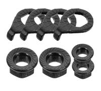 POPETPOP Kit Dadi Flangiati in Ferro Tappi Antiscivolo per Bici Set 8 Pezzi Ganci Forcella Anteriore e Posteriore Dadi Asse Ruota Stabili e Resistenti Adatto per Bici