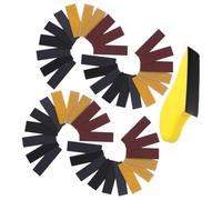 POPETPOP Kit di Fogli Abrasivi Rettangolari per Levigatura Manuale 5, 1x2 Pollici | Grana 75, Supporto Autoadesivo Fissaggio a Strappo, per Angoli e Pannelli in Legno