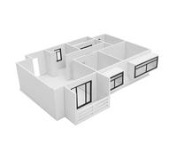 POPETPOP Kit di Modello di Appartamento Fai da Te 1:25 in Pvc e Acrilico Visualizzazione Intuitiva degli Interni per Architetti e Designer, per Attività Educative Interattive