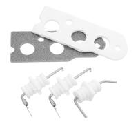 POPETPOP Kit Elettrodi per Scaldabagno a Gas, Kit Asta Fiamma, Plastico e Ferro, Bianco, per Uso Bagno Domestico, per Scaldabagno senza Serbatoio