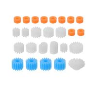 POPETPOP Kit Ingranaggi Elicoidale Plastica 6 Set con Fori Multipli | Modelli Rc e Aerei, per Progetti Stem e Lavori Creativi, Ricambio Pratico con Trasmissione Stabile
