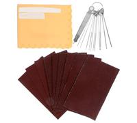 POPETPOP Kit la Manutenzione Chitarra Lime per Capotasto in Ossa di Bue, Carta Abrasiva e Panno in Acciaio Inox per Pulizia e Miglioramento Suono Chitarra Colore Casuale
