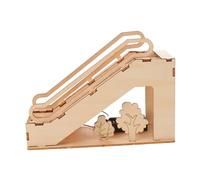 POPETPOP Kit Modellino Scala Mobile Elettrica in Legno DIY Progetto Stem Educativo Scientifico Costruzione Manuale per Esperimenti e Sviluppo Abilità Set Meccanico Interattivo