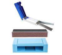 POPETPOP Kit Professionale per Riparazione Chitarra con Ponte e Capotasto in Osso Barra Livellante in Alluminio Blocco Levigatore Blu per Manutenzione e Ottimizzazione su Chitarre Acustiche