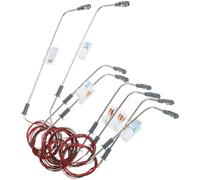 POPETPOP Lampione Modello in Metallo LED 15 Pezzi con Testa Singola in Scala 1/100 1/150 1/200 per Modelli Plastici di Treni e Micro Paesaggi Decorativi