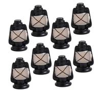 POPETPOP Lanterna in Miniatura in Resina Per Casa Delle Bambole, Decorazione Realistica Da Tavolo Per Ufficio e Scrivania, Set Da 8 Pezzi Per Modelli in Miniatura e Accessori Per Bambole