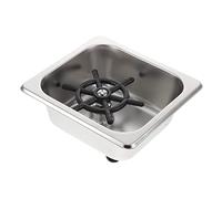 POPETPOP Lavatazze Automatico in Acciaio Inox per Bar e Caffetteria | Risciacquo ad Alta Pressione, Montaggio Semplice, Tubo e Attacco da 1/4 Pollici, Argento