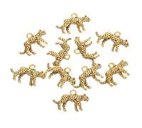 POPETPOP Leopard Charms in Zinc Alloy 3D 2.5X1.5 Inches For DIY Jewelry Crafting Accessories And Keychains With Robust Structure