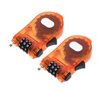 POPETPOP Lucchetto Antifurto a Cavo Retrattile per Bici e Snowboard, Lucchetto Portatile in Acciaio Rinforzato Arancione 2 Pezzi Cavo Estensibile, Sicurezza Multifunzione per Casco,