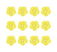 POPETPOP Mangiatoie per Uccellini da Esterno 12 Pezzi Fiori in Plastica Gialli Sostitutivi per Beverini Design Unico Facile da Assemblare