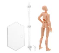 POPETPOP Manichino da Disegno per Artisti con Supporto e Base, PVC | Giunti Mobili per Pose Diverse, Riferimento Anatomico, per Studenti e Insegnanti D'arte