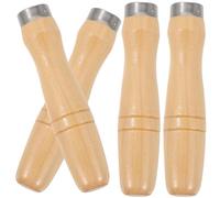 POPETPOP Manico in Legno per Lima Triangolare 4 Pezzi, Struttura Semplice e Robusta Forma Ergonomica la Lavorazione Artigianale