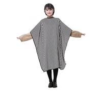 POPETPOP Mantello Decorato Strisce Per Parrucchieri Cape Per Perm e Colorazione Dei Protegge Vestiti Design Pratico e Resistente Adatto Saloni e Uso Domestico
