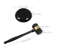 POPETPOP Martelletto del Giudice in Legno Portatile con Base Sonora Mazzuolo per Aste e Giochi di Ruolo Accessorio Multifunzione per Ufficio e Attività Educative