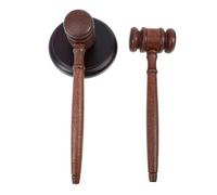 POPETPOP Martello d Asta in Legno Vintage con Blocco Base Martello da Giudice Portatile e Resistente per Aste Tribunali e Riunioni