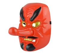 POPETPOP Maschera Cosplay Giapponese Tengu in Plastica Robusta per Spettacoli Tradizionali e Feste, Accessorio Unisex per Costumi e Eventi di Teatro e Carnevale