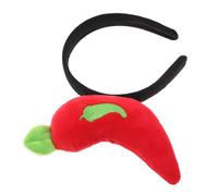POPETPOP Maschera da Testa Frutta e Verdura Accessori per Capelli al Peperoncino Copricapo Verdure Artificiali per Feste Tema Halloween Cerchietto per Costume da Peperone