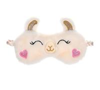 POPETPOP Maschera Occhi Per Dormire in Peluche Alpaca, Copertura Oscurante e Confortevole, Design Semplice, Adatta a Viaggi e Relax, Per Ragazzo Ragazza e Adulti