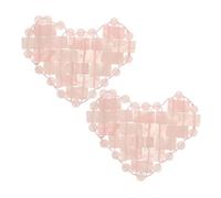 POPETPOP Maschera per Massaggio Facciale in Pietra Rosa a Forma di Cuore per Occhi Design Semplice ed Elegante Cristallo e Protezione Occhi per Relax e Spa