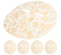 POPETPOP Maschere per Viso in Foglio Foglia D’Oro Set da 10 Pezzi Maschere Idratanti per la Cura Quotidiana della Pelle Adatte per Uso Domestico e Regalo