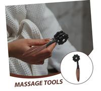 POPETPOP Massaggiatore Manuale Corno Naturale con Rulli per Autotrattamento Portatile e Leggero per Rilascio Muscolare e Alleviamento Tensione Corpo
