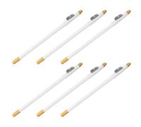 POPETPOP Matita per Sopracciglia da Uomo Multifunzionale 6 Pezzi con Temperino Integrato Eyeliner Sottile Bianco per Trucco Occhi e Definizione Barba Resistente e Portatile per Uso