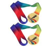 POPETPOP Medaglie Premio da Tennis in Lega di Zinco con Nastro da Collo Set 2 Pezzi Medaglie per per Gare Sportive e Premiazioni Scolastiche