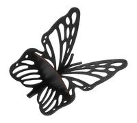 POPETPOP Mensola da Muro Angolare a Farfalla in Legno Nero Decorativa | Profilo Sottile 0, 19 Pollici, Design a Parete, per Angolo Bagno e Feste Stagionali
