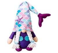 POPETPOP Mermaid Tail Gnome Doll Plush Summer Ocean Home Decor Cute Shelf Ornament For Shower And Cresima Celebration