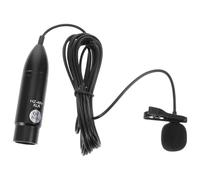 POPETPOP Microfono Lavalier a Tre Pin Xlr per Discorsi e Registrazioni | Direttività Cardioide, Portatile e Affidabile, Plug And Play, Nero, Metallo Spugna e Plastica