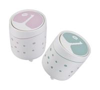 POPETPOP Mini Cestino da Tavolo in Plastica a Forma di Cartone Animato Set 2 Pezzi Rosa e Verde Portarifiuti Portatile per Scrivania Camera da Letto e Ufficio Contenitore Compatto per