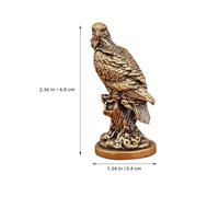 POPETPOP Mini statuetta di aquila in ottone: scultura di aquila in miniatura vintage - piccola statua di in metallo per decorazioni da scrivania, esposizione su libreria, arredamento patriottico per