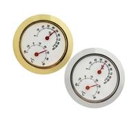 POPETPOP Misuratore da Umidità Rotondo e Chitarra di per Pezzi 2 Installare Igrometro Mini in Metallo, Facile Cura Manutenzione la della