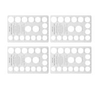POPETPOP Misuratore per Anelli con Dimensioni EU 50-72mm 4 Pezzi in Cartone Bianco Strumento Preciso e Facile da Usare per Misurare la Circonferenza delle Dita, per Shopping Online