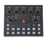 POPETPOP Mixer Effetti Voce per Telefonini e Tablet, Scheda Audio Shell in Ferro e Luci Colorate, per Live Streaming e Registrazioni Vocali