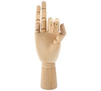 POPETPOP Modello di Mano Articolata in Legno per Artisti, Beige, Semplice | Dita Flessibili e Base Solida, per Studio del Gesto, Apprendimento Pratico, Fotografia e Allestimenti su Tavolo