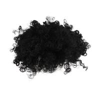 POPETPOP Mohawk Afro Riccio Corto Sintetica Morbida con Frangia Regolabile per Cosplay e Quotidiano Afro Naturali Nera